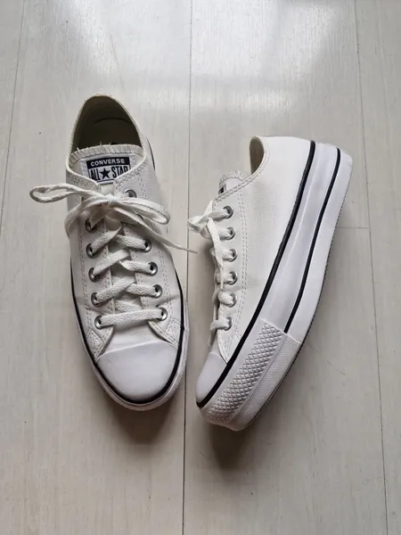 Converse All Star plataforma 37 couro sintetico branco
