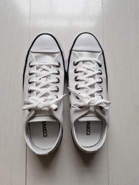 Converse All Star couro branco 36