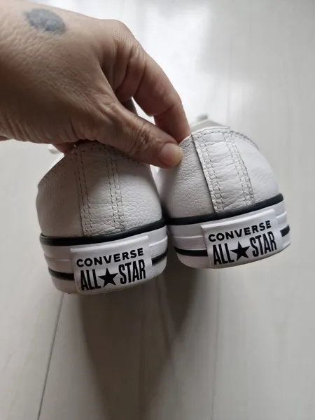 Converse All Star couro branco 36