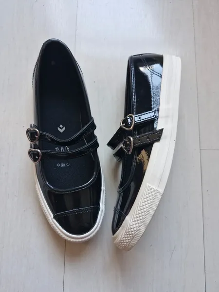 Converse Mary Jane vinil preto 35