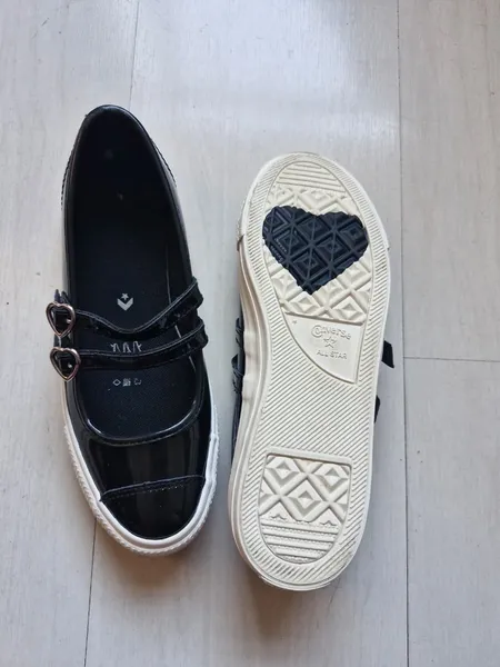 Converse Mary Jane vinil preto 35