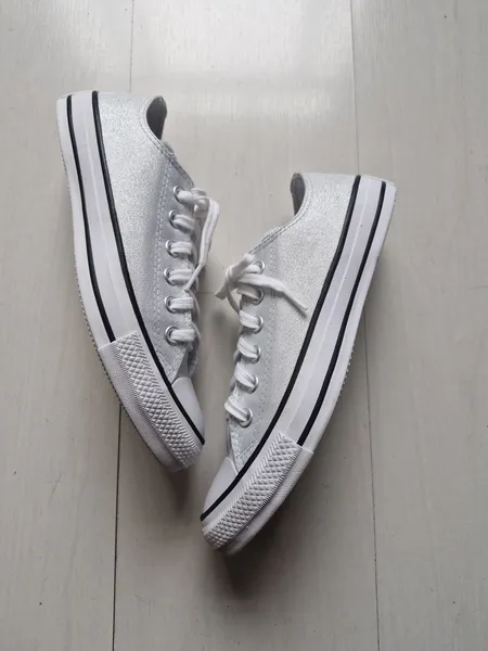 Converse All Star prata glitter 37