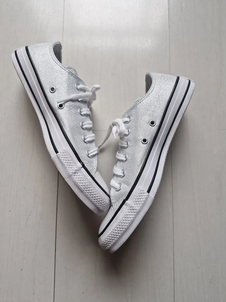 Converse All Star prata glitter 37