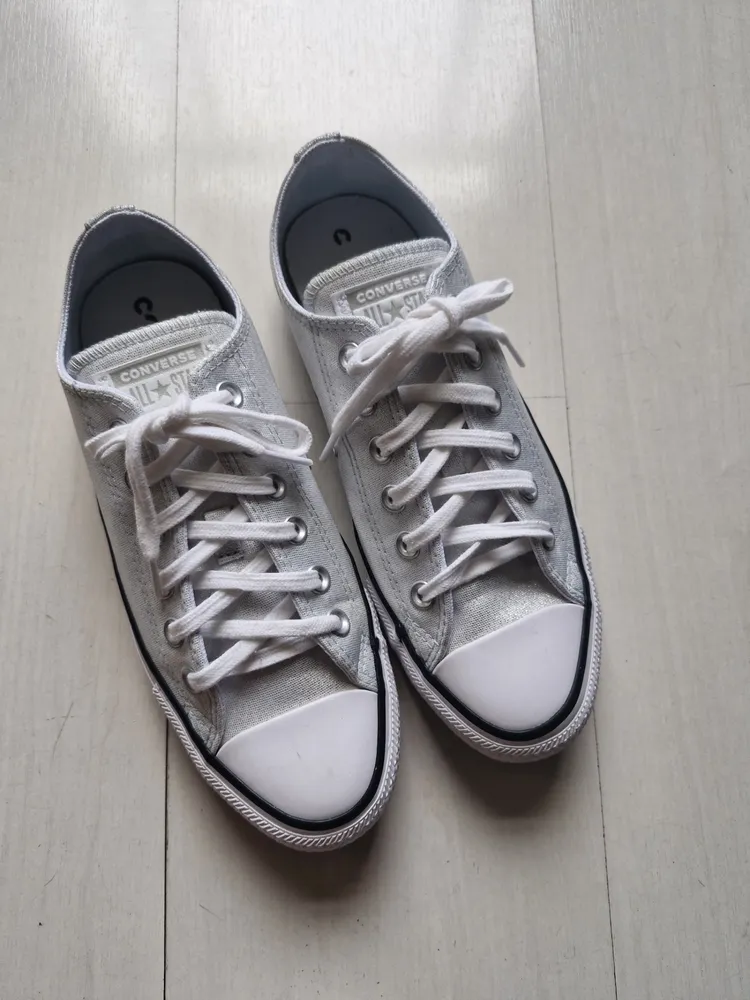 Converse All Star prata glitter 37
