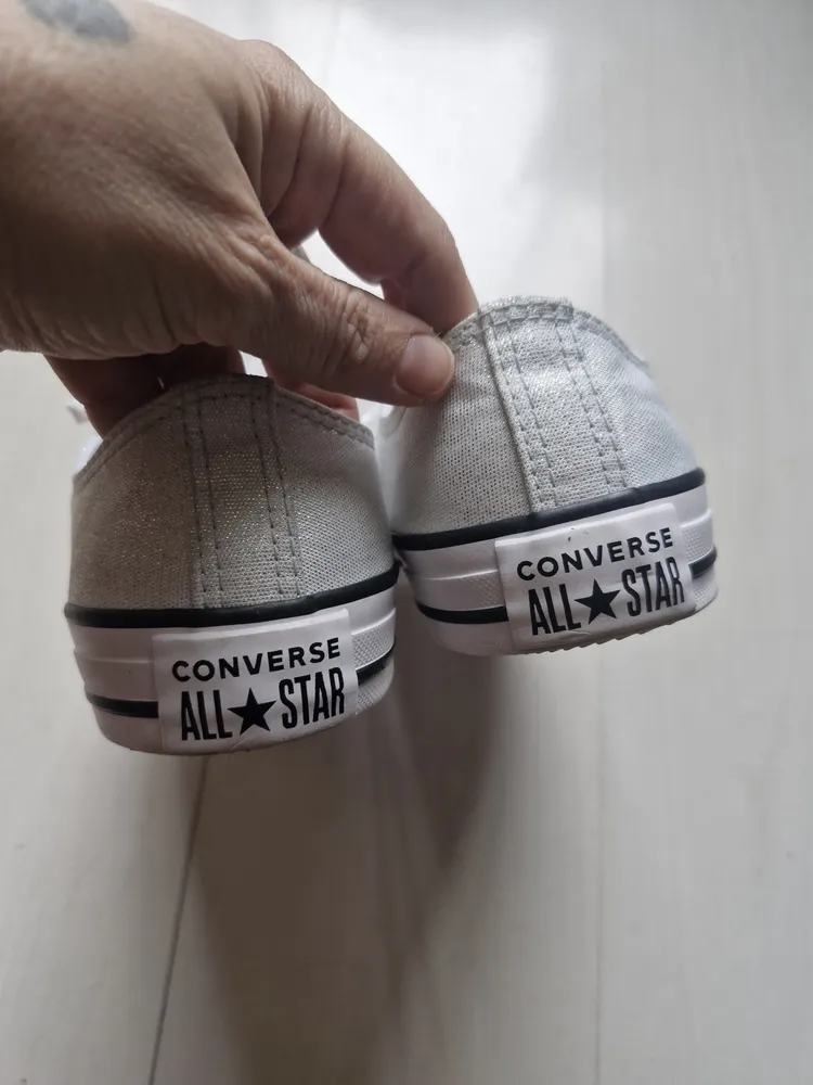 Converse All Star prata glitter 37