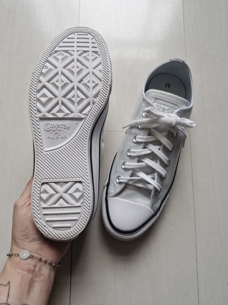 Converse All Star prata glitter 37