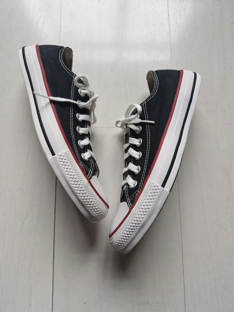Converse All Star preto cano baixo 37