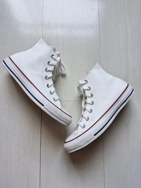 Converse All Star couro sintetico branco 35