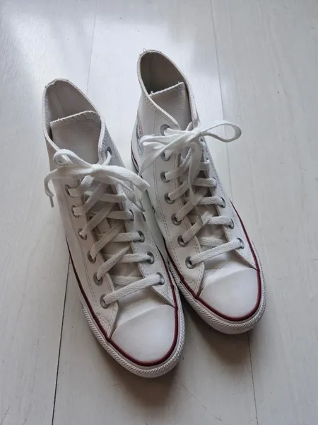 Converse All Star couro sintetico branco 35