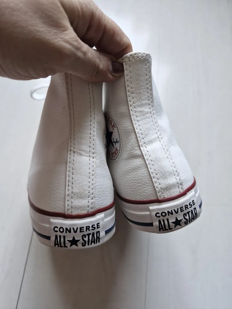 Converse All Star couro sintetico branco 35