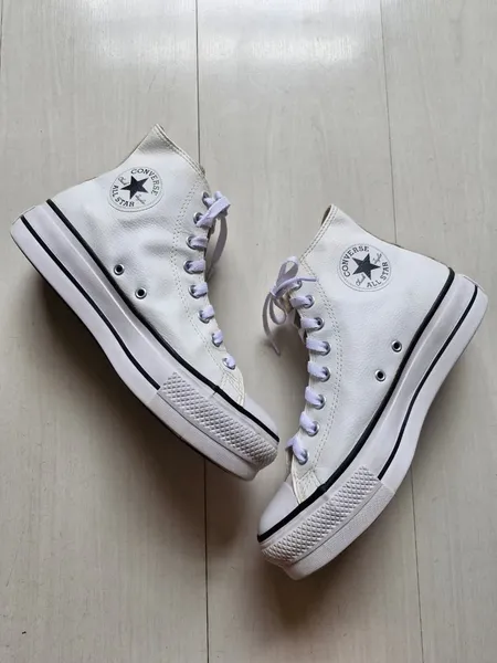 Converse All Star plataforma branco 39