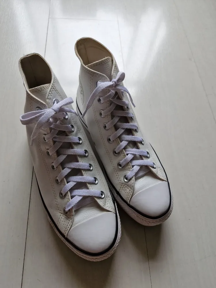 Converse All Star plataforma branco 39
