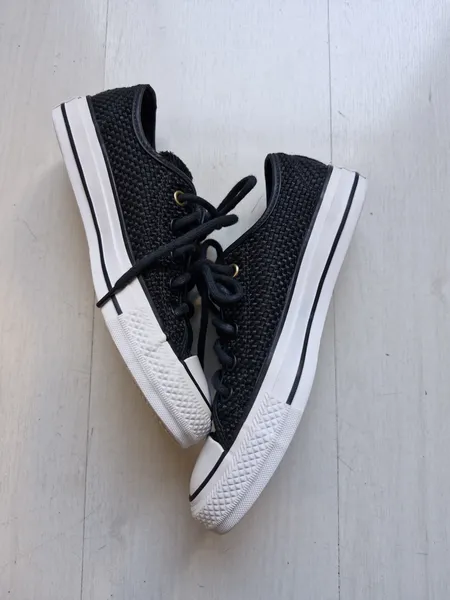 Converse All Star preto texturizado 34