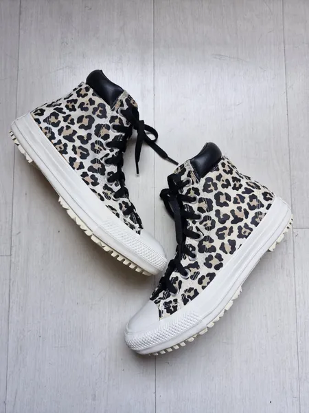 Converse All Star boot animal print 34
