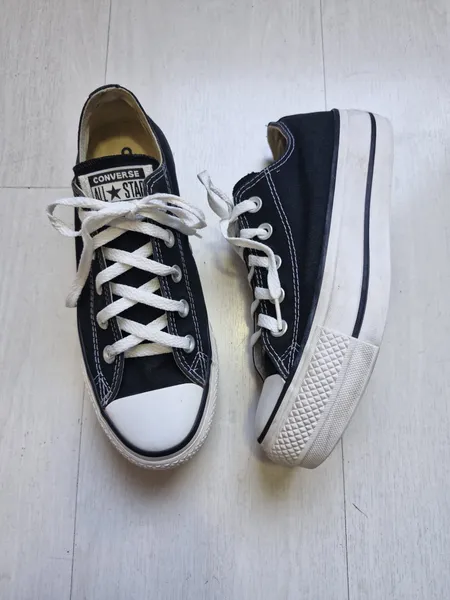 Converse All Star plataforma preto 34