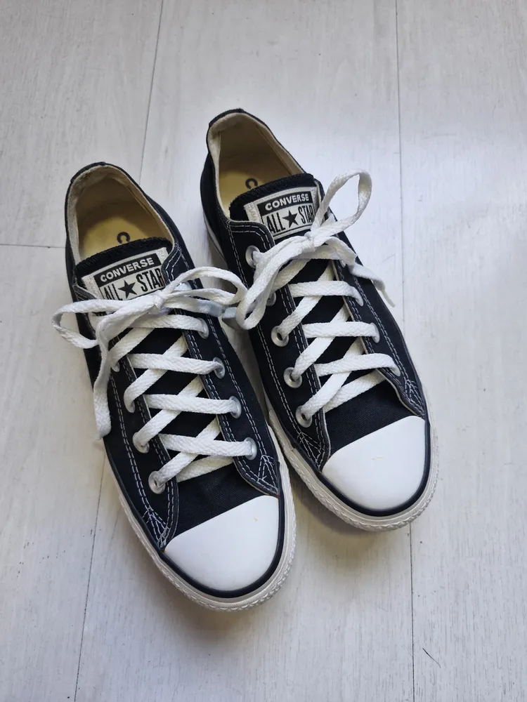 Converse All Star plataforma preto 34
