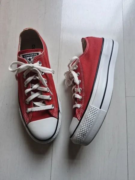 Converse All Star plataforma vermelho 36