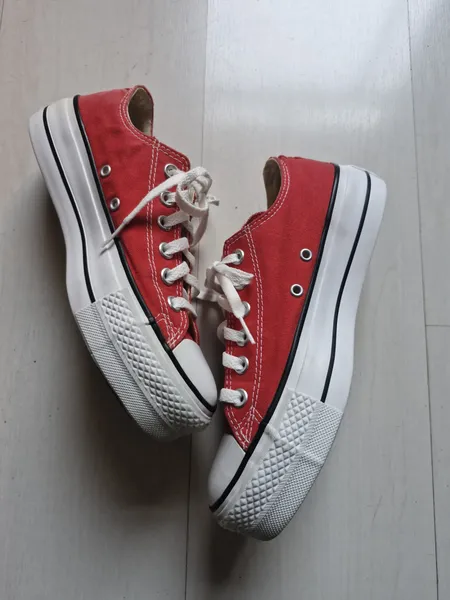 Converse All Star plataforma vermelho 36