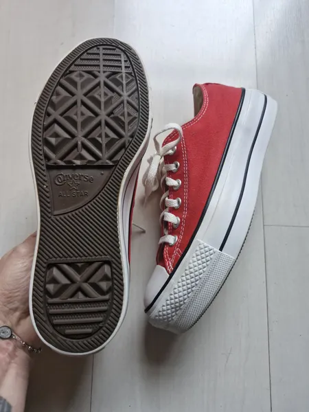Converse All Star plataforma vermelho 36