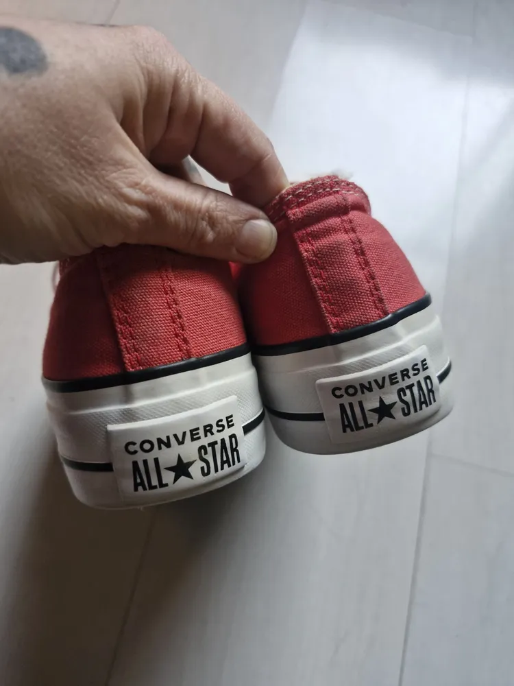 Converse All Star plataforma vermelho 36