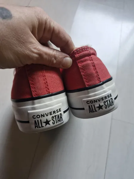 Converse All Star plataforma vermelho 36