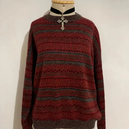 Suéter vermelho detalhado - tamanho g