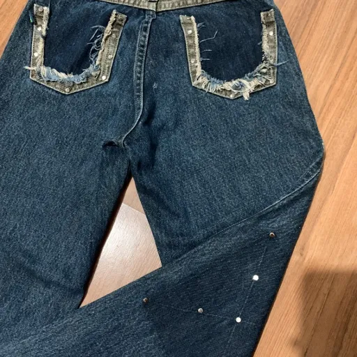 Calça jeans cintura baixa - Tamanho 32 a 34 - 36 na etiqueta