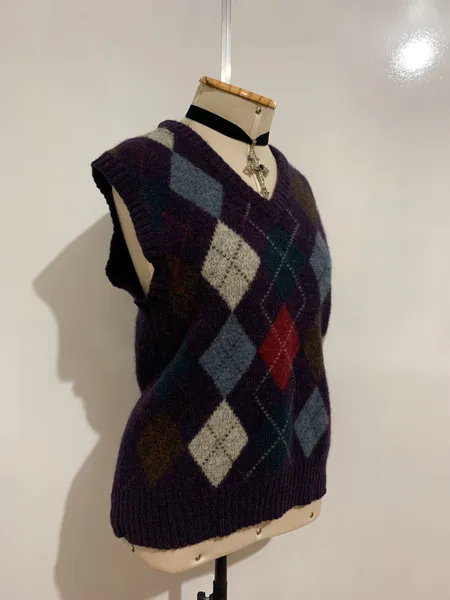 Colete de lã roxo - Tamanho Único - veste até GG