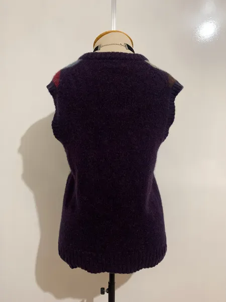 Colete de lã roxo - Tamanho Único - veste até GG