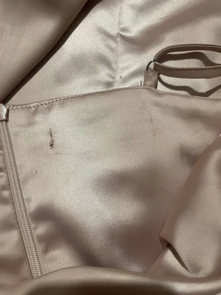 Vestido acetinado rosé - Tamanho PP