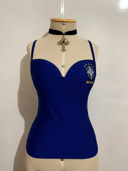 Blusa Brasil com bojo - Tamanho M