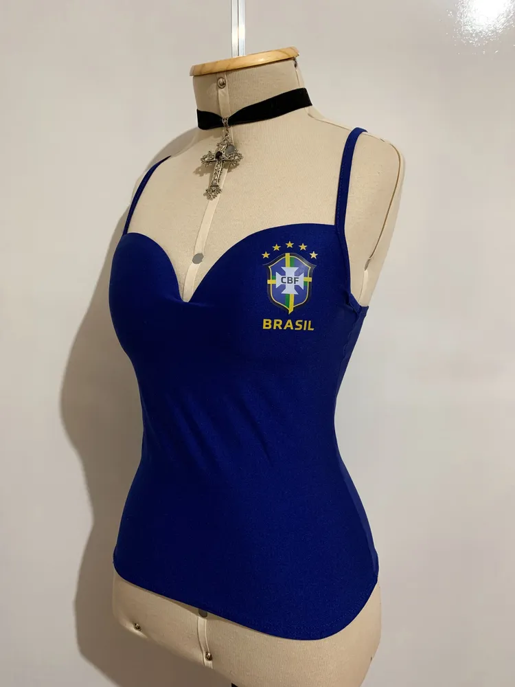 Blusa Brasil com bojo - Tamanho M