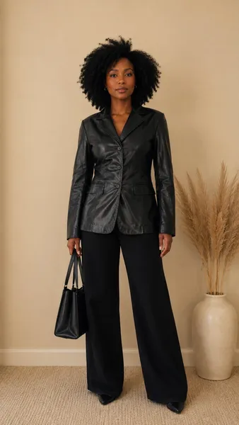 Jaqueta de couro, veste 38