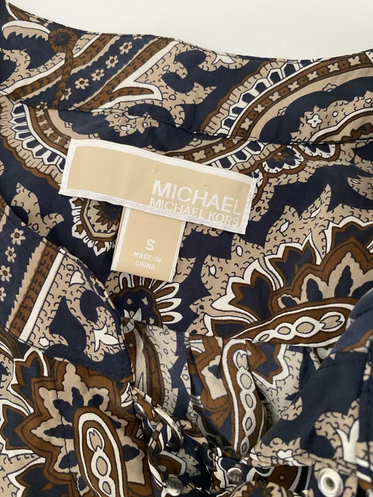 vestido de seda michael kors p