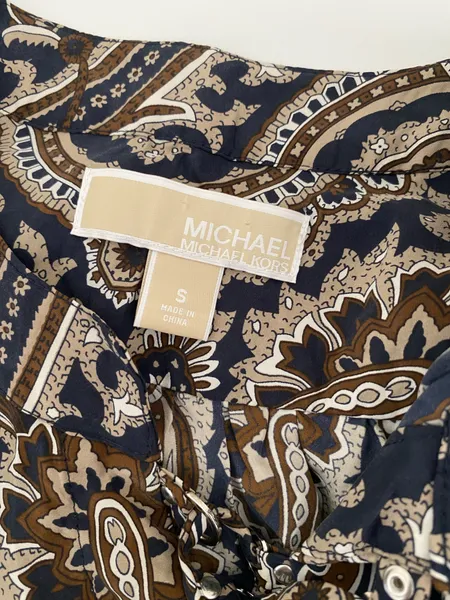 vestido de seda michael kors p