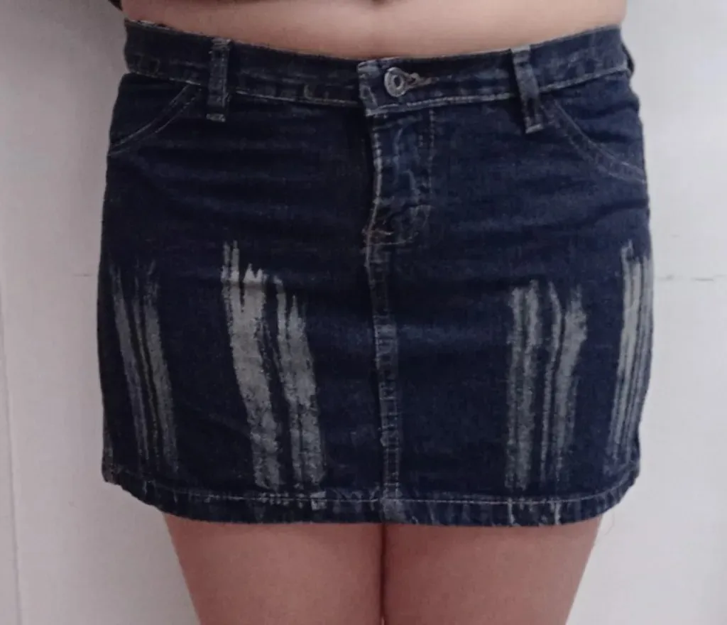 mini saia jeans