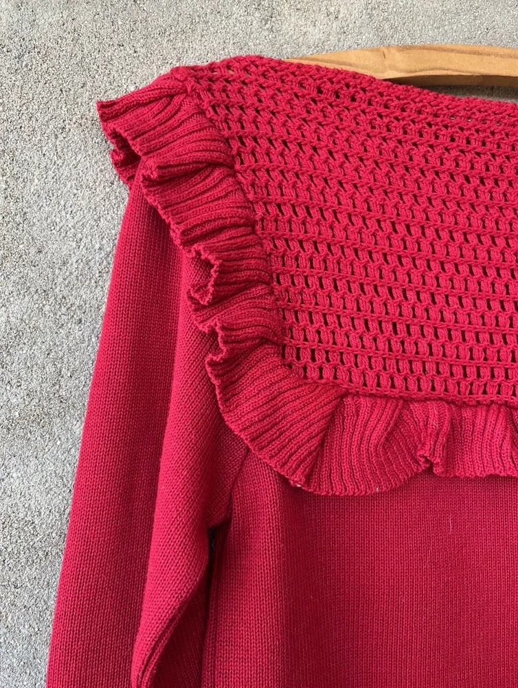 Sueter tricot vermelho tamanho M