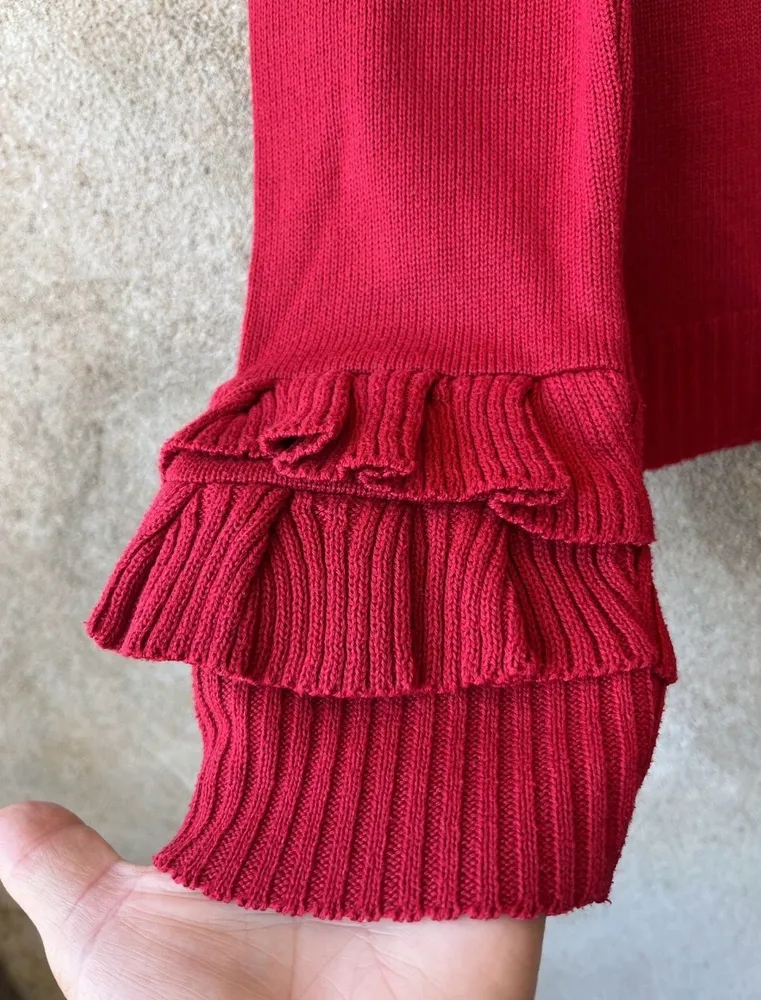 Sueter tricot vermelho tamanho M