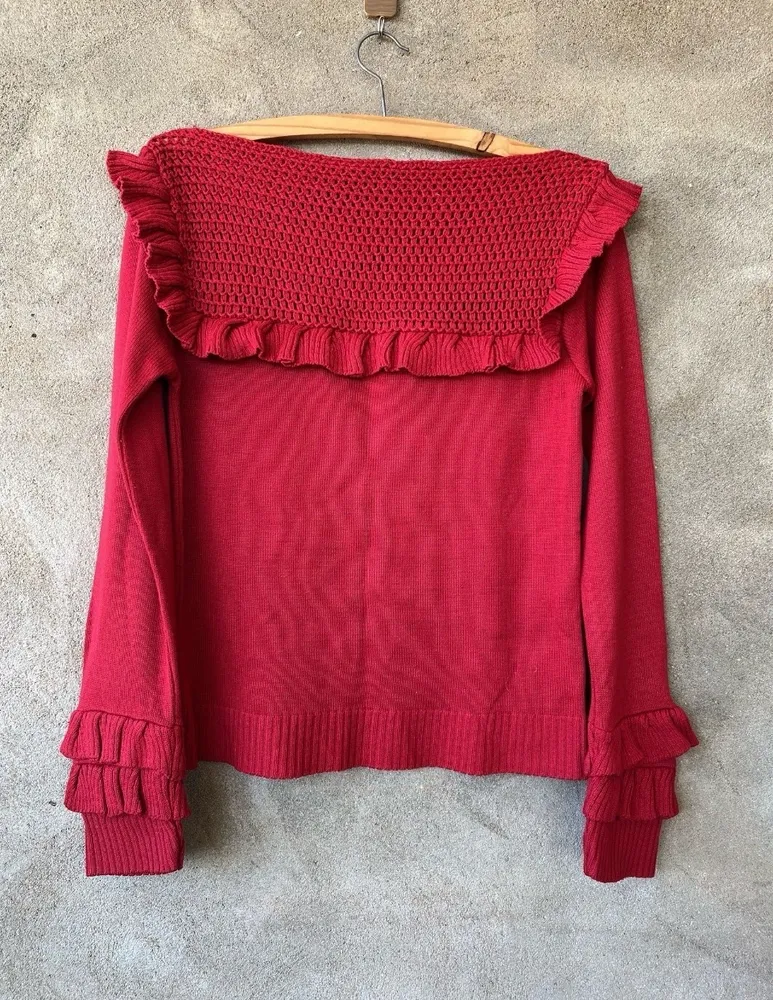 Sueter tricot vermelho tamanho M
