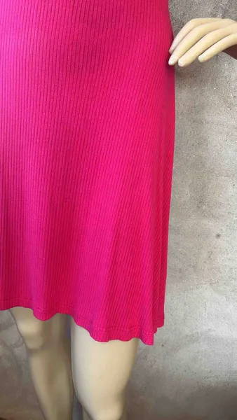 vestido rosa pink canelado