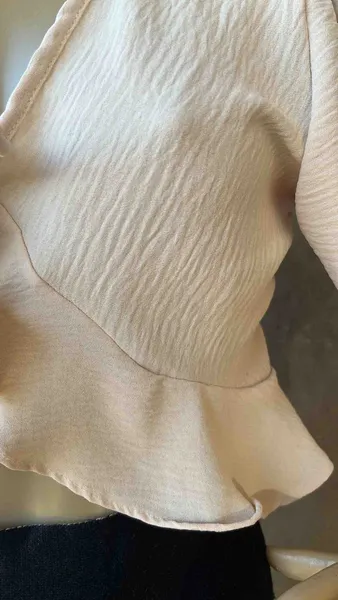 Blusa cropped Boho chic tecido duna tamanho G