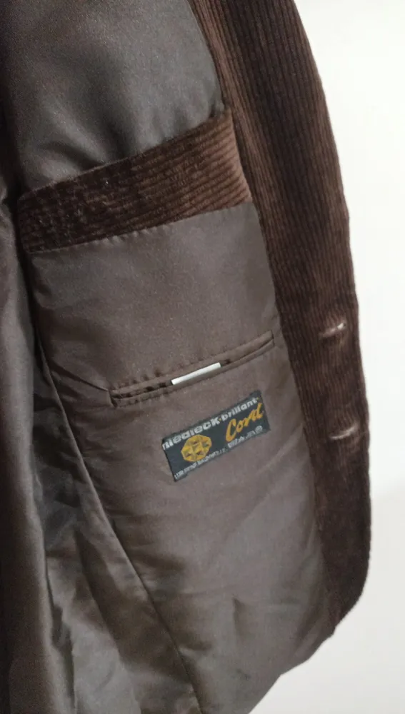 Blazer Veludo Cotele Marrom