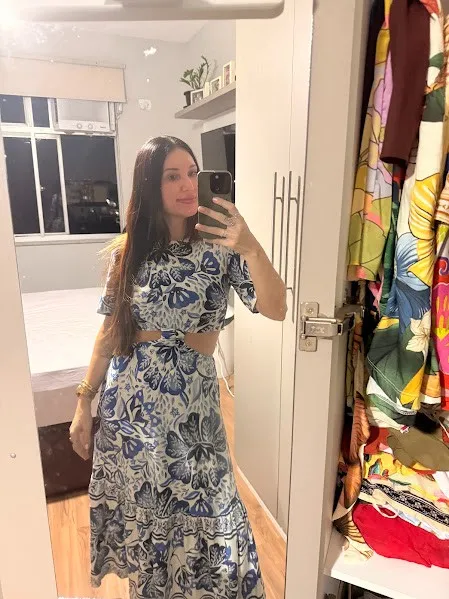 Vestido estampado borboleta FARM