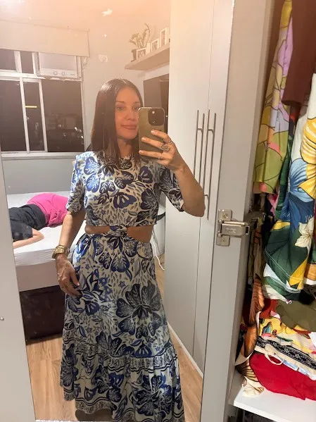 Vestido estampado borboleta FARM
