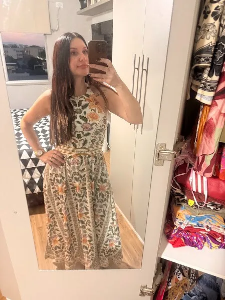 Vestido Cropped estampado FARM