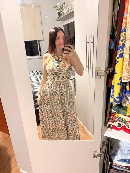 Vestido Cropped estampado FARM