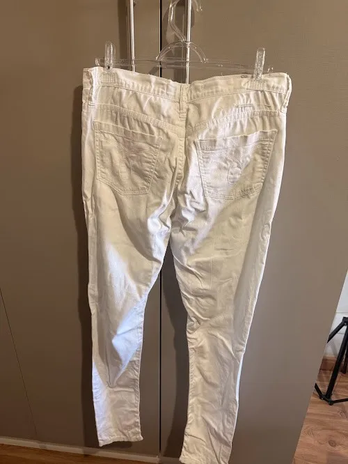Calça branca cintura baixa Calvin Klein