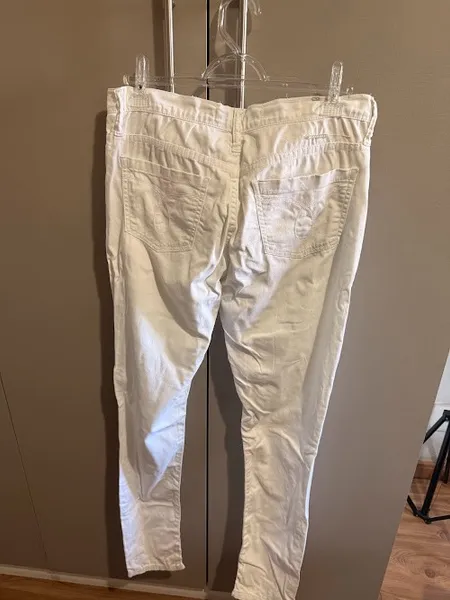 Calça branca cintura baixa Calvin Klein