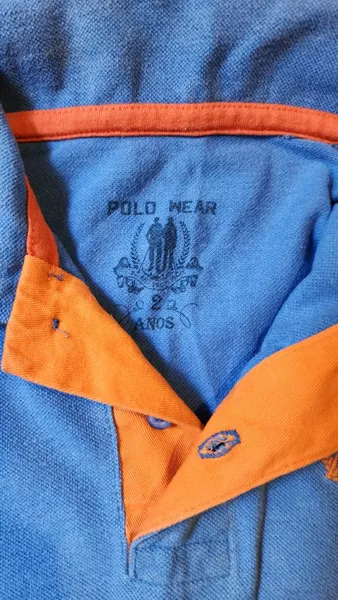 polo infantil polo wear azul 2 anos