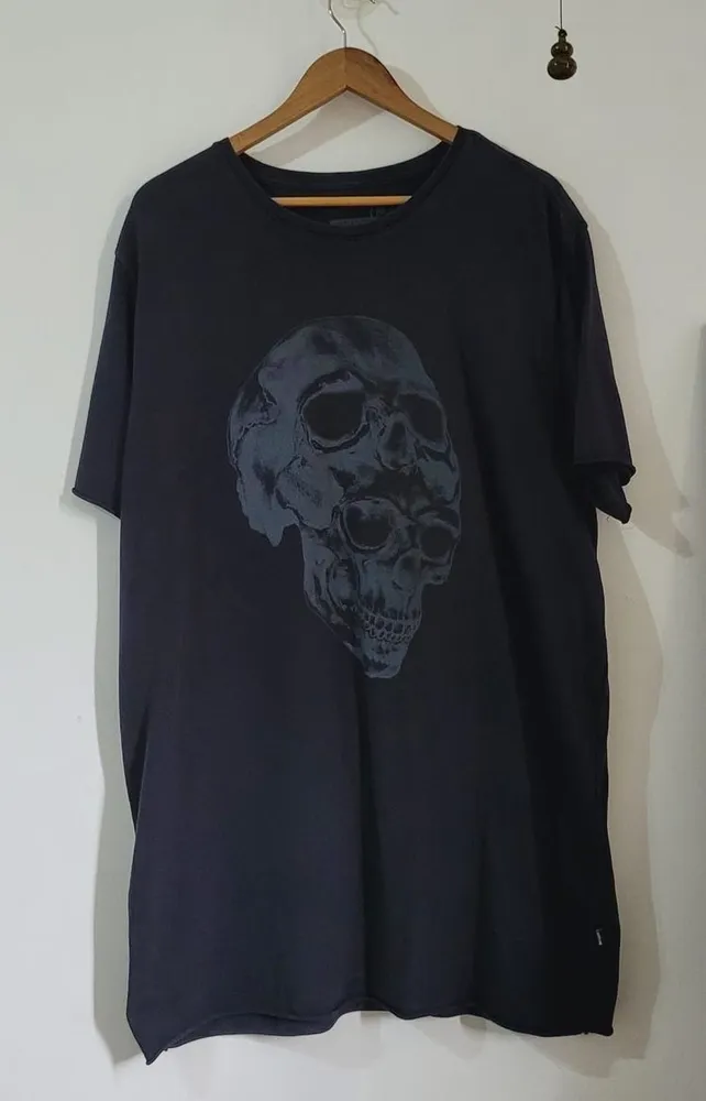 camiseta long preta youcom tam gg